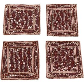 Resim Zehra Abla Halı Yeni Otantik El İşi İnce Kum Boncuklu Masa Sehpa Fiskos Örtüsü 5758 