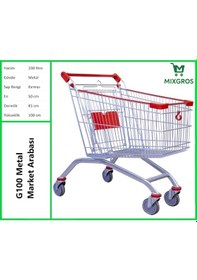 Resim G100 Metal Market AlÄ±ÅveriÅ ArabasÄ± 100 Litre 