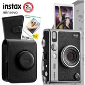 Resim Instax Mini Evo Fotoğraf Makinesi-Çanta-Albüm-20'li Film Seti Siyah 