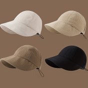 Resim Kadınlar için Polyester Beyzbol Şapkaları Çıtçıtlı Kapatma - Sonbahar/Kış İçin Nefes Alabilir Şapka, 4 Renk (Bej/Siyah/Beyaz/Kahverengi), Günlük Bisiklet & Dış Aktiviteler 