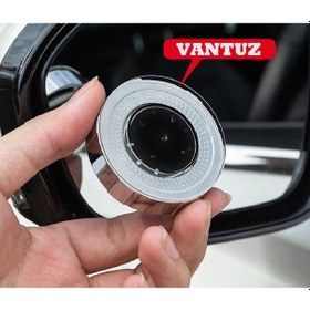 Resim Vantuzlu Oto Kör Nokta Aynası Ayarlanabilir Tak-çıkar Dönerli Krom Renk Prizmatik 360 Derece 