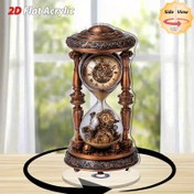 Resim 2D Düz, 1 Adet Steampunk Masa Dekoru - Dişlilerli Dönen Kum Saati, Vintage Endüstriyel Ofis Süslemesi, Ev, Çalışma veya Oyun Masası İçin Elektriksiz Mekanizmalar, Dayanıklı Akrilik Yapı, El İşi Detaylı Retro Estetik, Dekoratif Parça, Ev Dekorasyonu, Çalışma Odası Aksesuarı 
