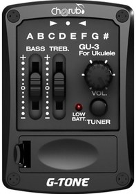 Resim Cherub Gu-3 Ukulele Preamfi + Eq 2 Band Ekolayzer Dahili Tuner 
