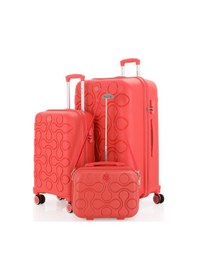 Resim Mçs Polipropilen 3lü Valiz Seti Büyük & Kabin & Makyaj V376 S23sy1000053-set 00022 Mercan 