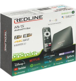 Resim Redline RV5 4K Android TV Box Android 11 16 GB Depolama HDMI Bağlantı Özelliği ile 