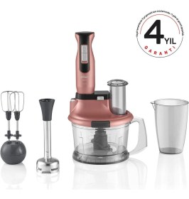 Resim Çok Amaçlı Mutfak Robotu ve Blender Seti, Şık Siyah Gün Batımı Tasarımı 