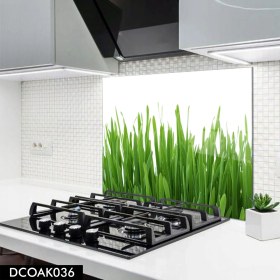 Resim Olinpa Cam Ocak Arkası Koruyucu | Çim Desenli 