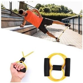 Resim 8 Şeklinde Direnç Bandı Yoga Plates Ve Vücut Geliştirme Egzersiz Bandı Çok Renkli 