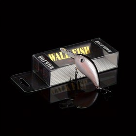 Resim 1 adet 6cm/5.6g Mini Crankbait, Keskin saç tokası ile Gerçekçi Sert Yem, Yapay Balıkçılık Yemi 