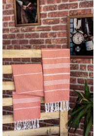 Resim Pega Sultan Peştamal %100 Koton Turuncu Plaj Havlusu 90 x 170 CM 