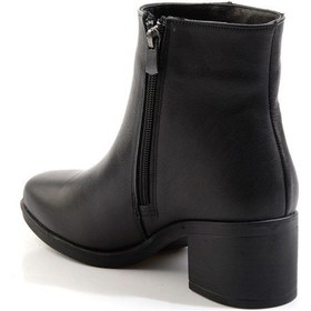 Resim Siyah Hakiki Deri Kadın Bot & Bootie K02586082503 Siyah 