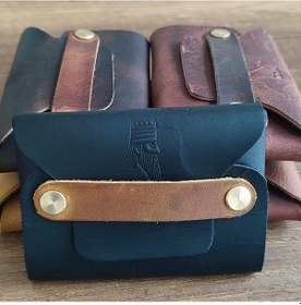 Resim Sumerian Leather Craft Minimalist Deri Kartlık 