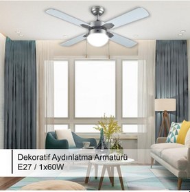 Resim Rubenis RBT424 Slv Glob Tavan Vantilatörü 