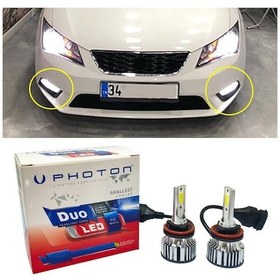 Resim Seat Leon Mk3 Sis Far Ampulü Beyaz Led Xenon H8 Duo Yeni Seri Beyaz 