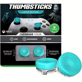 Resim Lotus için Xbox One ve Xbox Series X Kontrol Cihazı | Performans Başparmak Çubukları | Orta Yükselişli Konkav | Turkuaz/Şeffaf 