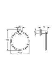 Resim VitrA Ilia A44394 Halka Havluluk Krom 