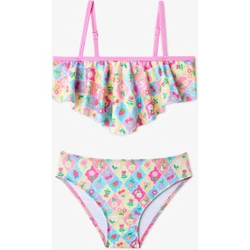 Resim Penti Renkli Kız Çocuk Cute Bandeau Bikini Takımı 