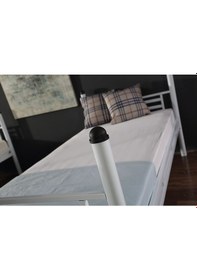 Resim Ranzacı Solid Karyola 90X190 - Genç Çocuk Yatak Odası Metal Karyola/Gri 