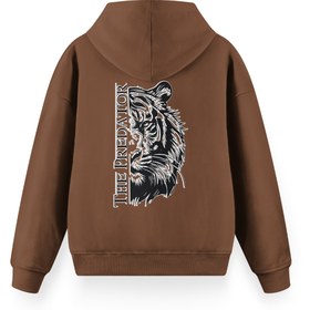 Resim The Predator - Premium Oversize Hoodie - Kahverengi / M / Oversize 