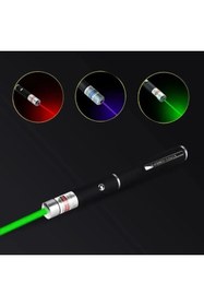 Resim AVİPOLES Yeşil Lazer 5 Başlıklı Uzun Menzilli Lüx Pilli Lazer 