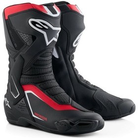 Resim Alpinestars Honda Smx-6 V3 Korumalı Motosiklet Botu Siyah Kırmızı Beyaz 