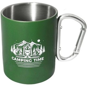 Resim Orcamp Karabina Saplı Çelik Bardak Yeşil Out-1850 Yeşil 
