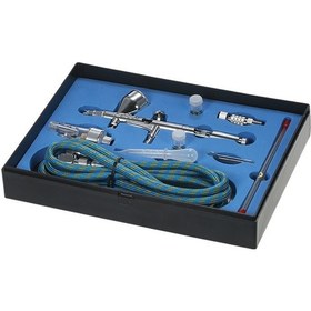 Resim Lemestar "profesyonel Çift Aşamalı Hava Tabancası Seti - 0.2/0.3/0.5mm Nozul, 9cc Hazne, Vücut Boyama, Dövme Ve Model Yapımı İçin" 
