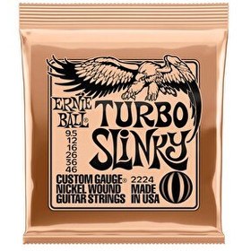 Resim Ernie Ball P02224 - Turbo Slinky Nickel Wound 9.5-46 Elektro Gitar Teli 