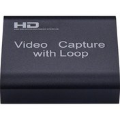 Resim Yaozixa Usb 4k Video Capture Kartı Oyun Canlı Yayın Kayıt Kutusu Yerel Döngü Çıkışlı Siyah 