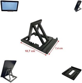 Resim Özel 3D Üretim Katlanabilir & Ayarlanabilir 7 Kademeli Telefon Tablet Standı Tablet Telefon Tutucu (Ebat: 10,7 cm x 7,4 cm) (Pembe) 