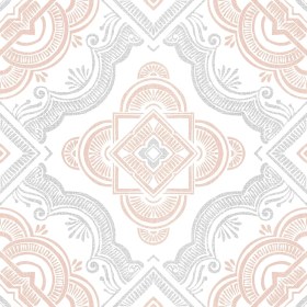 Resim FP3566 Cecilia Peel Stick Yer, Beyaz ve Kirli Beyaz 