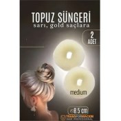 Resim Gold Mini Saç Topuz Süngeri 2 Adet 8.5 cm Çap 3.5 cm Kalınlık 