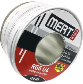 Resim Mert Kablo RG6U4 Uydu Anten Kablosu 64Tel 100Metre 