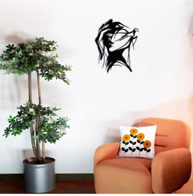 Resim Soyut Kadın Portresi Metal Duvar Tablosu 