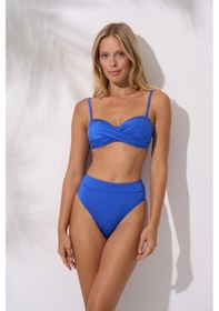 Resim Pierre Cardin Yeni Sezon Bikini Dolgulu Straplez Şıklık, Yüksek Bel 2025 Sezon Renkleriyle Çok Renkli 