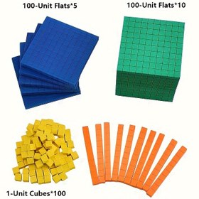 Resim 116 adet Farklılaştırılmış Köpük Onluk Blok Tam Seti, Yer Değeri Blokları, Sayma Küpleri, Onluk Bloklar Sınıf Seti, Matematik Blokları, Onlu Matematik Manipülatifleri 