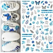 Resim 3d Nail Art Çıkartmaları Geometrik Çizgiler Hindistan Cevizi Ağacı Avuç İçi Yapraklar Çiçekler Yapışkanlı Kaydırıcılar Tırnak Çıkartmalar Dekore Edilmiş Manikür Kırmızı Bronz Chına 