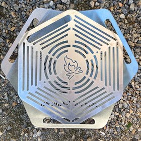 Resim Kamp Ayısı CampyTri Grill Max Taşıma Çantalı Galvaniz Çelik Katlanabilir Izgara Mangal - 2 MM 