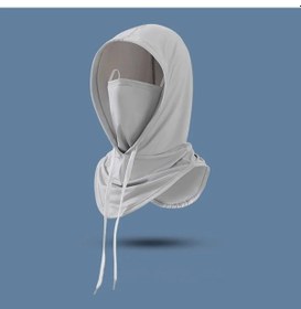Resim Yeni Soğutma Uv Koruma Hood Nefes Tam Baş Maskesi Yüz Kapatma Erkekler Kadınlar Için Bisiklet Motosiklet Balıkçılık Beyaz 