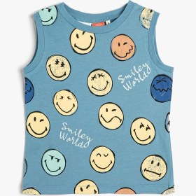 Resim Erkek Bebek SmileyWorld® Atlet Lisanslı Bisiklet Yaka Pamuklu 