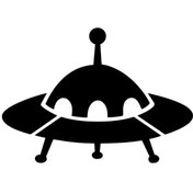 Resim Kıvırcıkyoga UFO Sticker (Oto-Motor-Laptop-Duvar-Dekor) 30 x 21 cm 