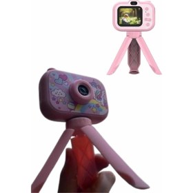 Resim Zero Land Techmrt Ayaklı Çocuk Kamerası Tripodlu Mini 1080P Hd Çocuk Kamera 