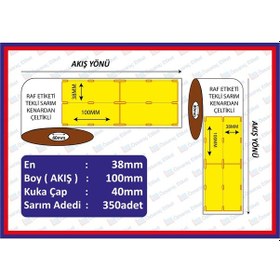 Resim Raf Etillği100x38 350Sarım Sarı Renkl Kenardan Çeltikli 