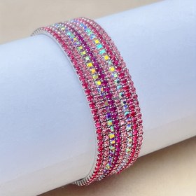 Resim 8 adet Ultra-İnce 2Mm Taşlı Bilezikler Çok Renkli Basit ve Çok Yönlü Kadınlar için Tenis Bilezikleri Tatil Toplantıları için 