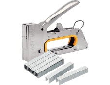 Resim Tekno Trust 800 Adet Özel Teli ile Çelik Mobilyacı Zımba Makinesi Kromajlı Seri Manuel Döşemeci Zımbalama Seti 