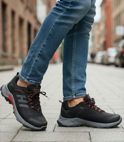 Resim Wickers Siyah Erkek Outdoor Spor Ayakkabı - Kaymaz Taban, Darbe Emici, Günlük Yürüyüş Ayakkabısı 