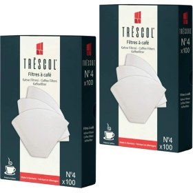 Resim Storemax Kahve Filtresi 4 Numara (Büyük Boy) Beyaz Kağıt 2X100 200&APOS;LÜ Paket 