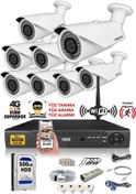 Resim IDS DS-2073HD-W-SET8-500 8 Kameralı 1080P Full HD 5 MP Sony Lensli Kamera Seti - 2073 