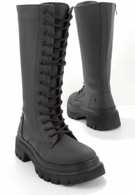 Resim Bambi Mat Siyah Kadın Bot & Bootie K02538036609 