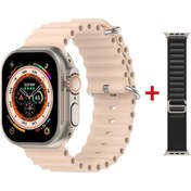 Resim sekoda Watch 8 Ultra Bej Akıllı Saat Iphone Ve Android Tüm Telefonlara Uyumlu 